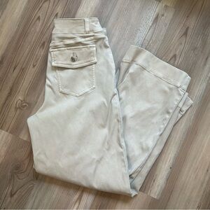 SPANX Women's Cream Straight Leg Jeans